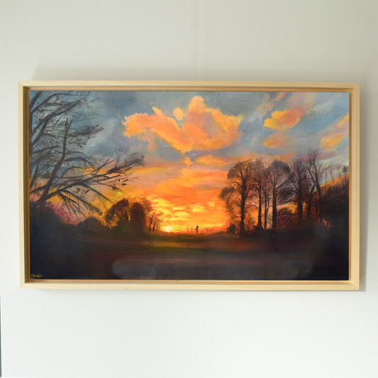 Afscheid in de Schemer | Origineel Schilderij